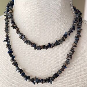 18" strand of Azurite Blue Grey necklace